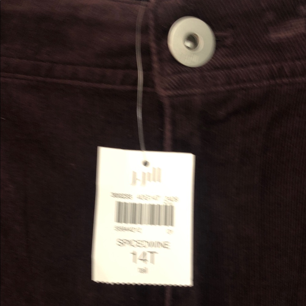 J. Jill Corduroy Trousers in Dark Burgundy